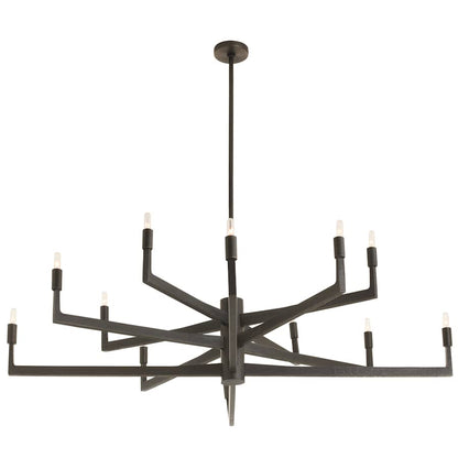 Arteriors Griff Large Chandelier 12 Light 56" Wide Taper Candle Style Chandelier