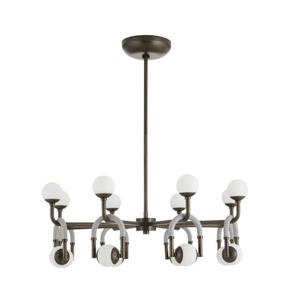 Arteriors Hollins 33" Wide LED Chandelier with Opal Glass Shades