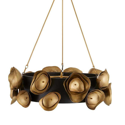 Arteriors Gaia 6 Light 36" Wide Drum Chandelier with Steel Shade