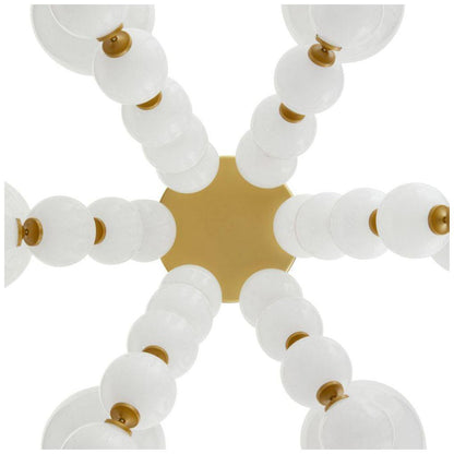 Arteriors  Genesis Chandelier 42" Opal Antique Brass