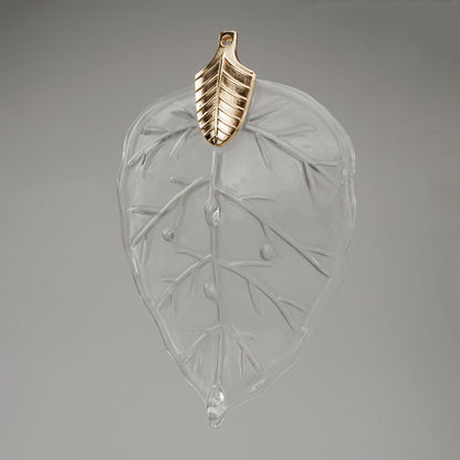 Autumn 39 1/2"W Gold Frost Glass Leaves 12-Light Chandelier