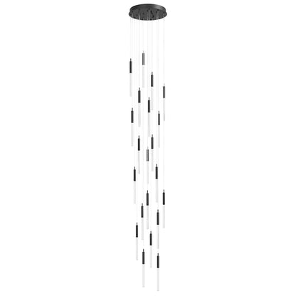 Avenue Lighting Main St. 21 Light 22" Wide LED Multi Light Pendant with Snow Glass Shades
