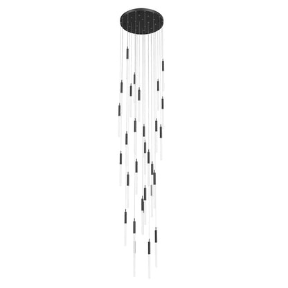 Avenue Lighting Main St. 31 Light 30" Wide LED Multi Light Pendant with Frosted Glass Shades
