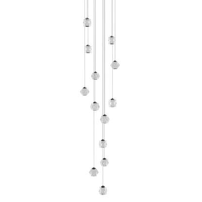 Avenue Lighting Beluga 22" Wide LED Multi Light Pendant with Faceted Acrylic Shades