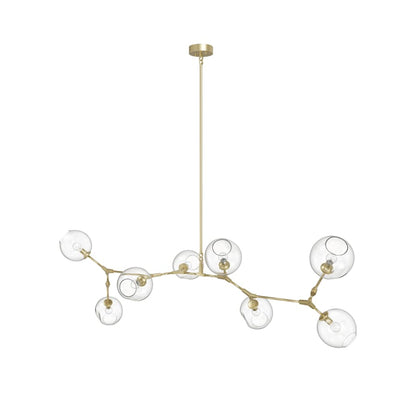 Avenue Lighting Fairfax Ave. 8 Light 78" Wide Abstract Chandelier with Hand-Blown Glass Shades
