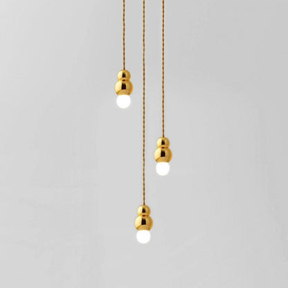 Ball Series Pendant Light 3heads Dia 3.14″ x H 5.03″ / Dia 8cm x H 12.8cm / Gold / Hanging Cable Pendant light