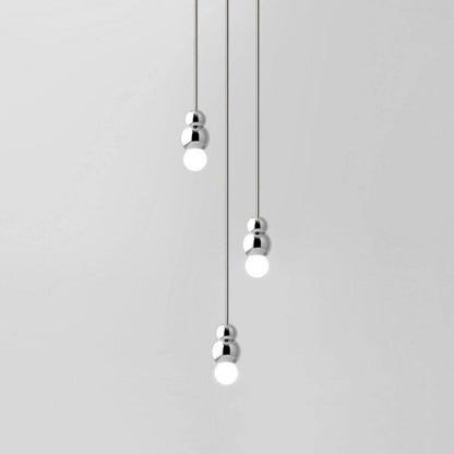 Ball Series Pendant Light 3heads Dia 3.14″ x H 5.03″ / Dia 8cm x H 12.8cm / Chrome / Suspension Rod Pendant light