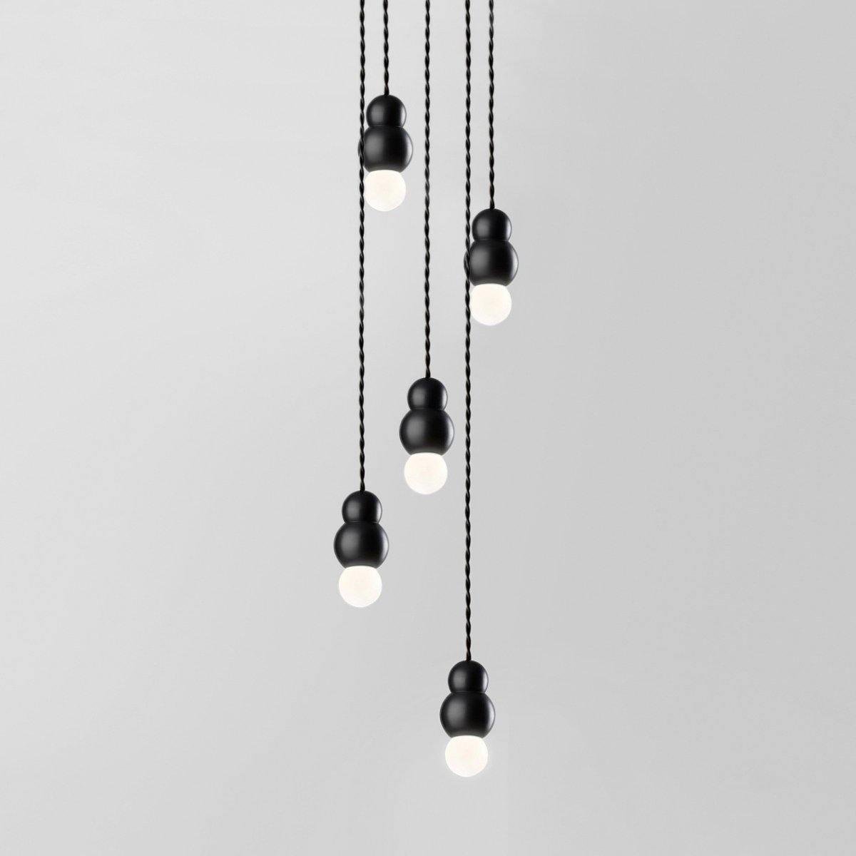 Ball Series Pendant Light 5heads Dia 3.14″ x H 5.03″ / Dia 8cm x H 12.8cm / Black / Hanging Cable Pendant light