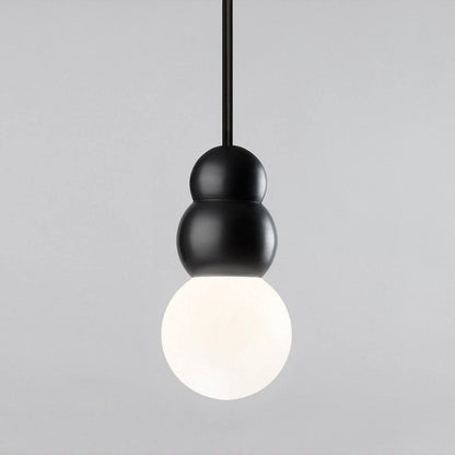 Ball Series Pendant Light Dia 3.9″ x H 6.81″ / Dia 10cm x H 17.3cm / Black / Suspension Rod Pendant light