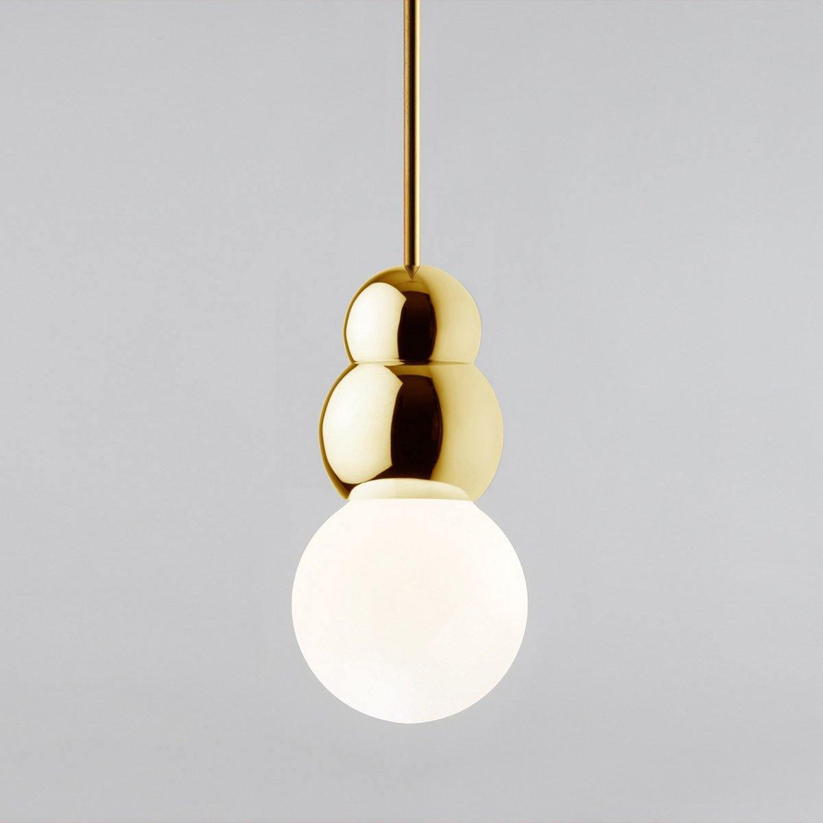 Ball Series Pendant Light Dia 3.9″ x H 6.81″ / Dia 10cm x H 17.3cm / Gold / Suspension Rod Pendant light