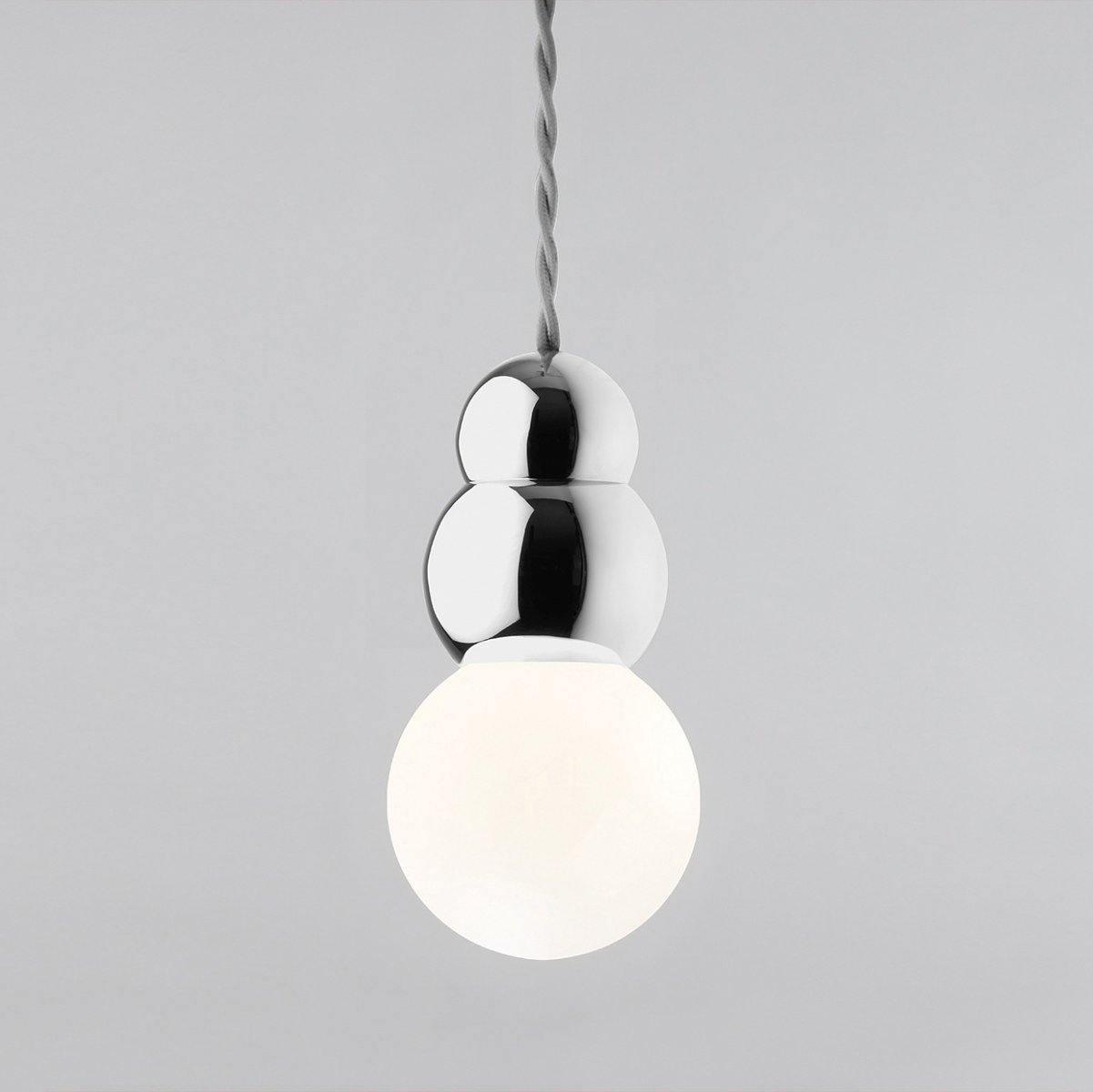 Ball Series Pendant Light Dia 3.9″ x H 6.81″ / Dia 10cm x H 17.3cm / Chrome / Hanging Cable Pendant light