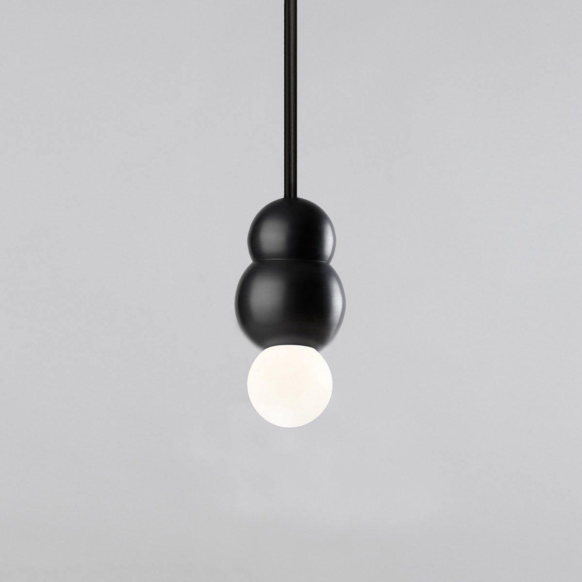 Ball Series Pendant Light Dia 3.14″ x H 5.03″ / Dia 8cm x H 12.8cm / Black / Suspension Rod Pendant light