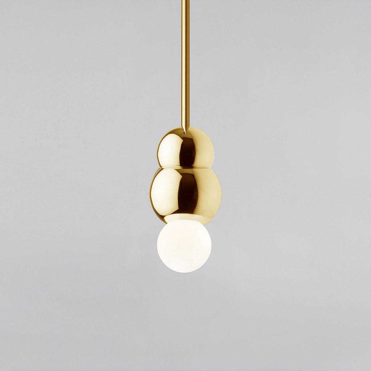 Ball Series Pendant Light Dia 3.14″ x H 5.03″ / Dia 8cm x H 12.8cm / Gold / Suspension Rod Pendant light