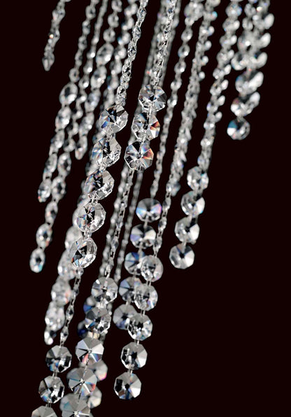 Chantant 24" Wide Polished Steel w/ Optic Crystal Chandelier