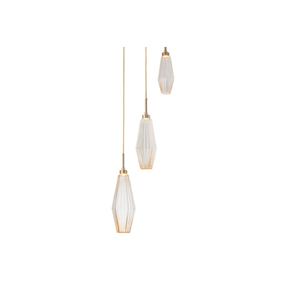 Hammerton Studio Aalto 33" Wide Artisan Crafted Geometric Optic Glass 12 Light Pendant