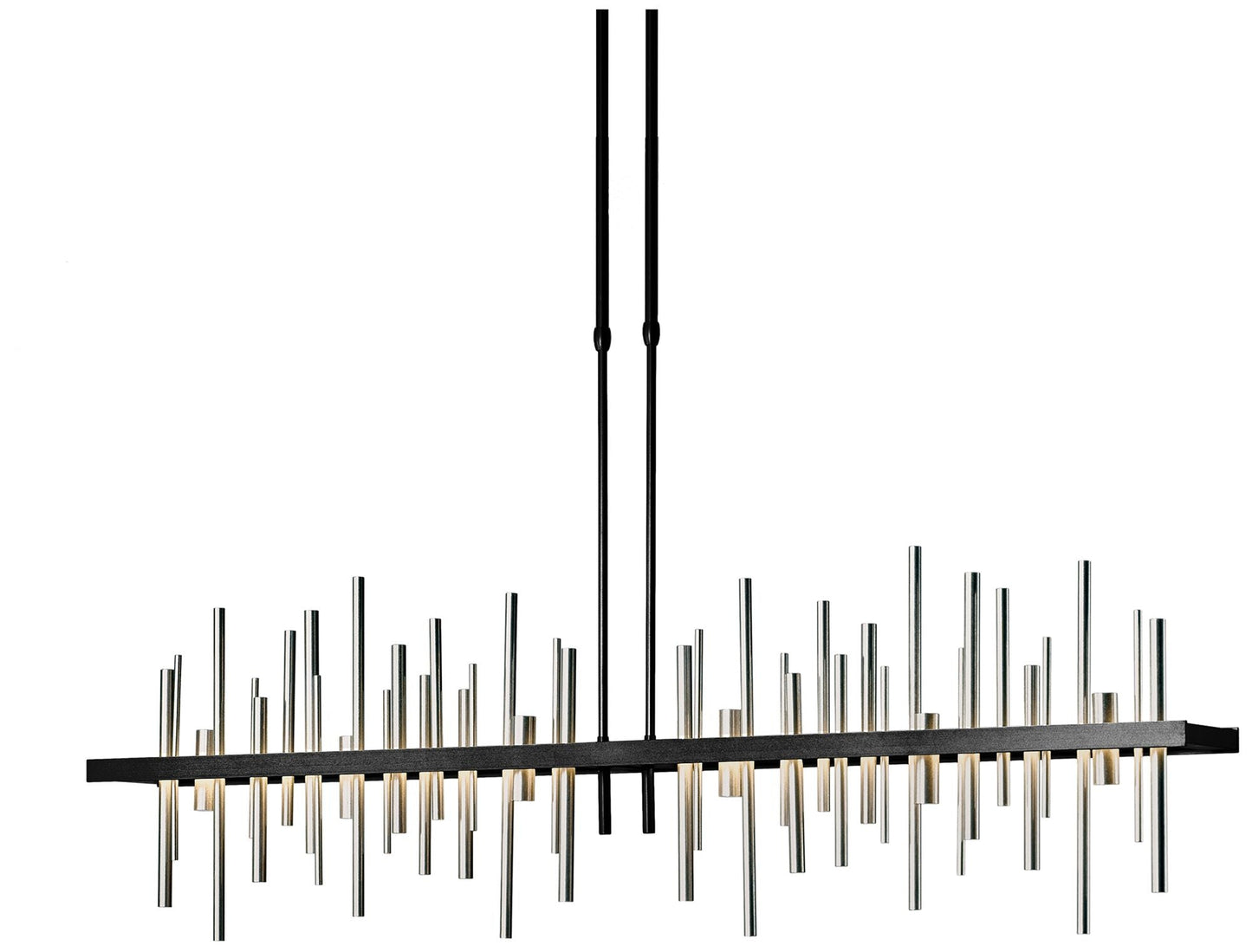Cityscape 51.9" Wide Large Black LED Pendant With Vintage Platinum