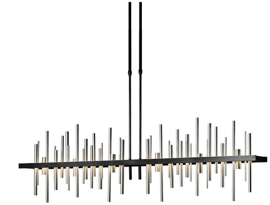 Cityscape 51.9" Wide Large Black LED Pendant With Vintage Platinum