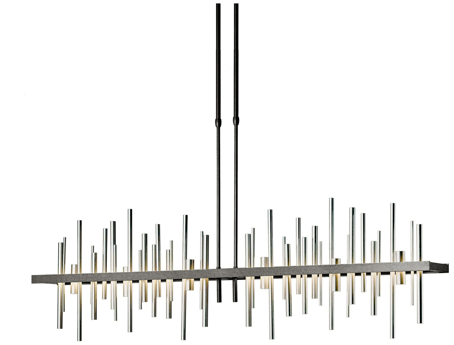 Cityscape 51.9" Wide Large Natural Iron LED Pendant With Sterling