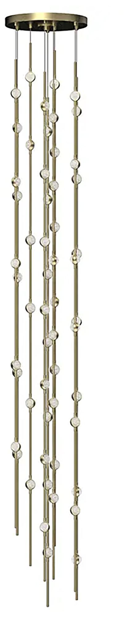 Constellation Andromeda 12"W Tall Brass 3000K Clear Lens Round LED Pen