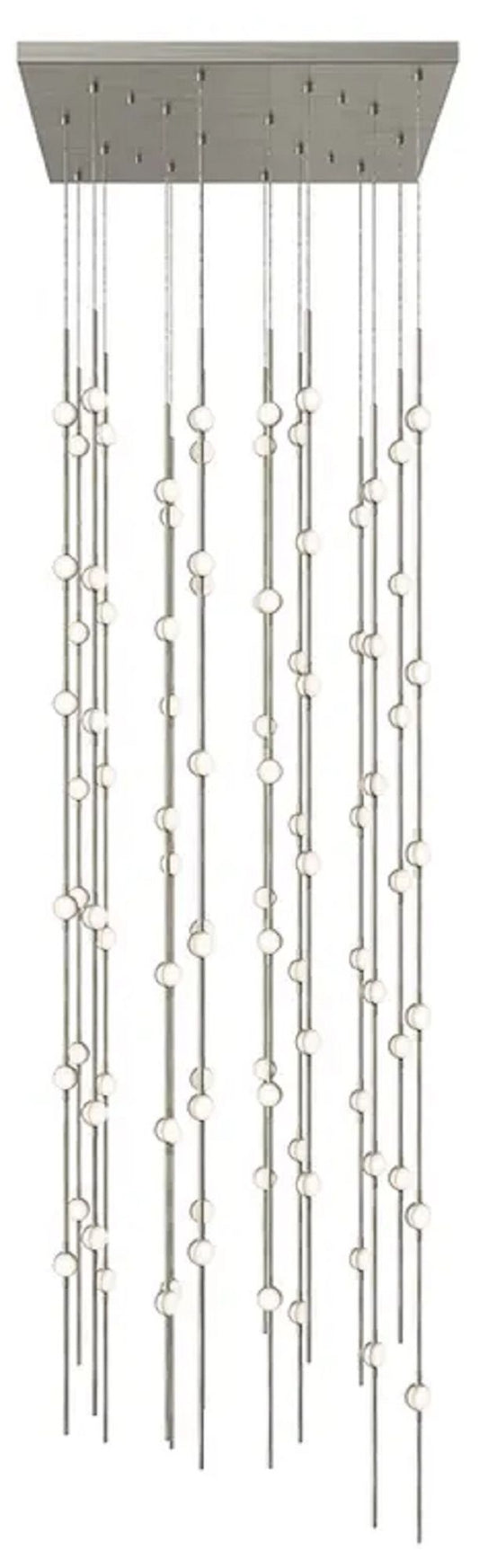Constellation Andromeda 24"W Nickel 2700K White Lens Square LED Pendan