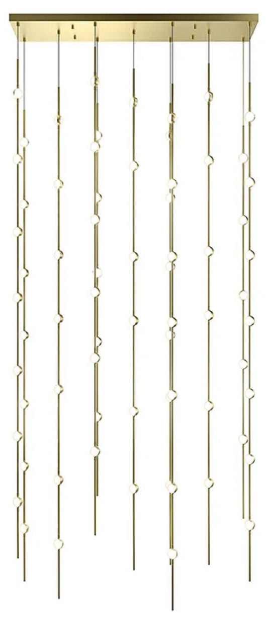 Constellation Andromeda 36"W Brass 3000K White Lens Rectangle LED Pend