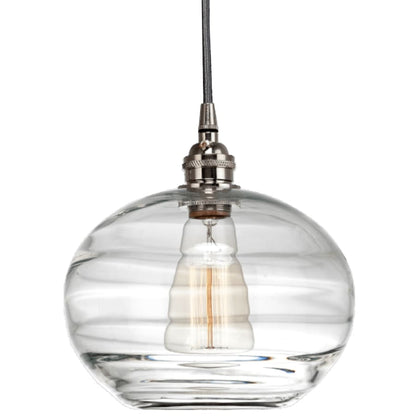 Hammerton Studio Coppa 22" Wide Artisan Crafted Optic Glass 5 Light Pendant