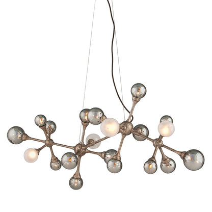 Corbett Lighting Element 20 Light Linear Pendant with Hand-Crafted Iron