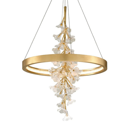 Corbett Lighting Jasmine Single Light 28" Wide LED Ring Chandelier