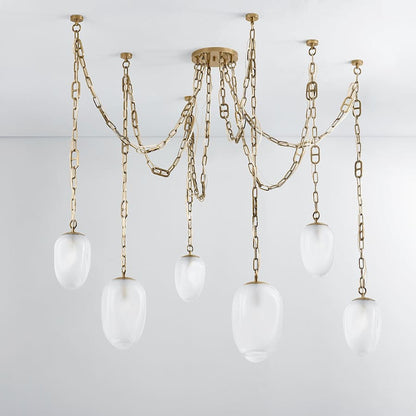 Corbett Lighting Daith 6 Light 61" Wide Multi Light Pendant