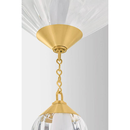 Corbett Lighting Fiorello 64" Wide LED Abstract Multi Light Pendant with Optic Glass Shades