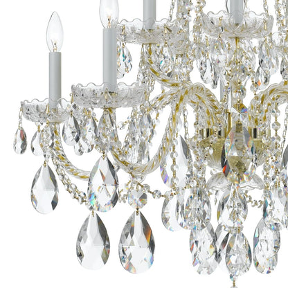 Crystorama Lighting Group Traditional Crystal 10 Light 32" Wide Crystal Chandelier with Swarovski Strass Crystal Accents