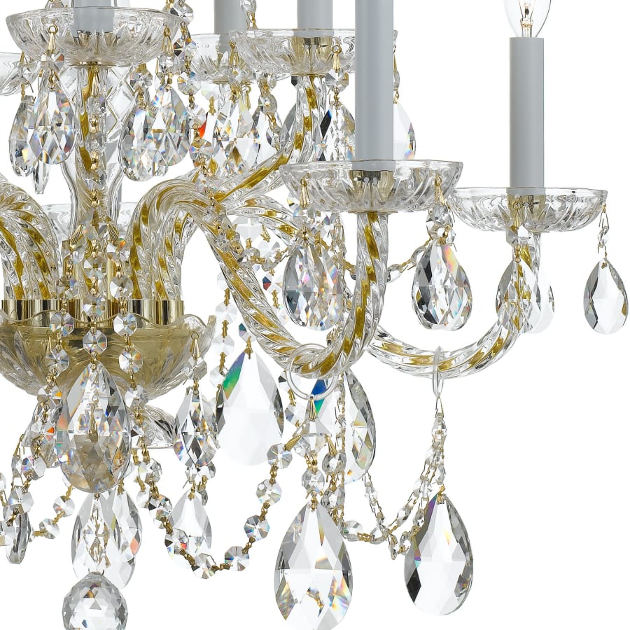 Crystorama Lighting Group Traditional Crystal 10 Light 26" Wide Crystal Chandelier with Swarovski Strass Crystal Accents