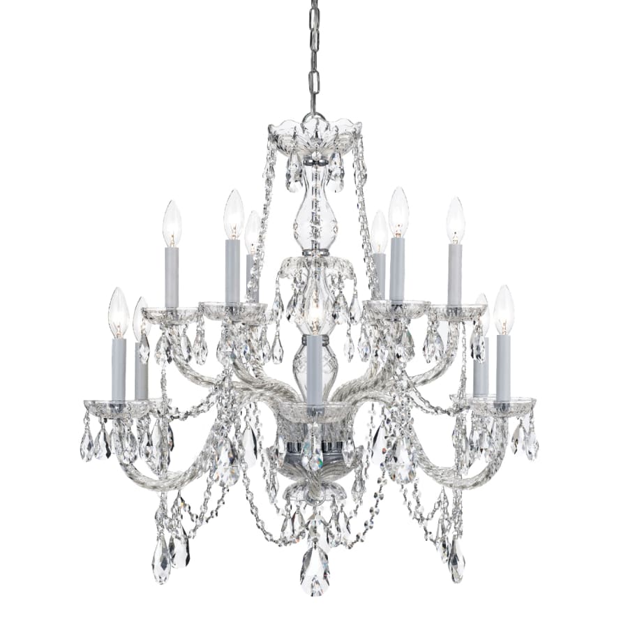 Crystorama Lighting Group Traditional Crystal 12 Light 31" Wide Crystal Chandelier with Swarovski Spectra Crystal Accents