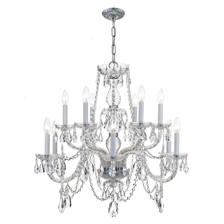 Crystorama Lighting Group Traditional Crystal 12 Light 31" Wide Crystal Chandelier with Swarovski Spectra Crystal Accents