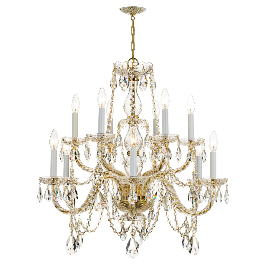 Crystorama Lighting Group Traditional Crystal 12 Light 31" Wide Crystal Chandelier with Swarovski Spectra Crystal Accents