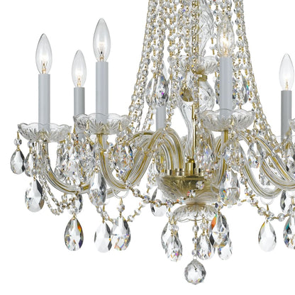 Crystorama Lighting Group Traditional Crystal 8 Light 26" Wide Crystal Chandelier with Swarovski Strass Crystal Accents