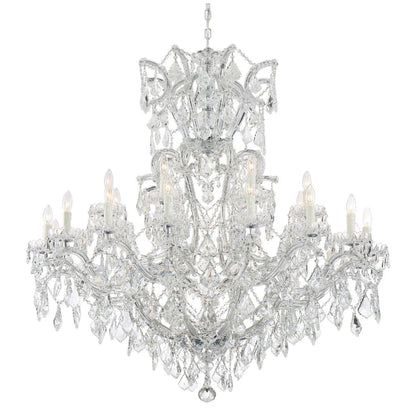 Crystorama Lighting Group Maria Theresa 25 Light 46" Wide Crystal Chandelier with Hand Cut Crystal Accents