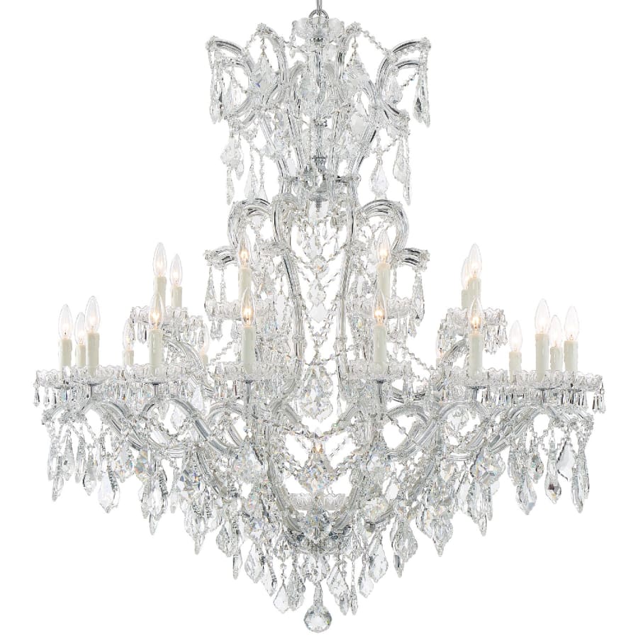 Crystorama Lighting Group Maria Theresa 25 Light 46" Wide Crystal Chandelier with Hand Cut Crystal Accents