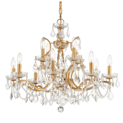Crystorama Lighting Group Filmore 29" Wide 12 Light Crystal Candle Style Chandelier