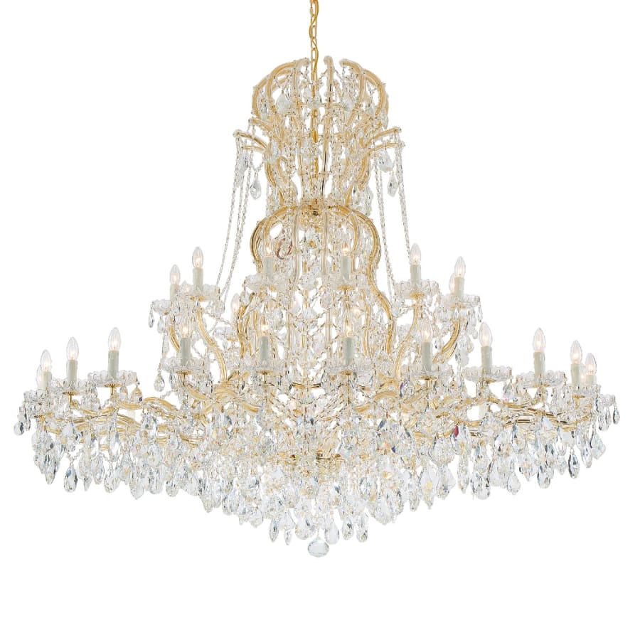 Crystorama Lighting Group Maria Theresa 37 Light 64" Wide Crystal Chandelier with Hand Cut Crystal Accents