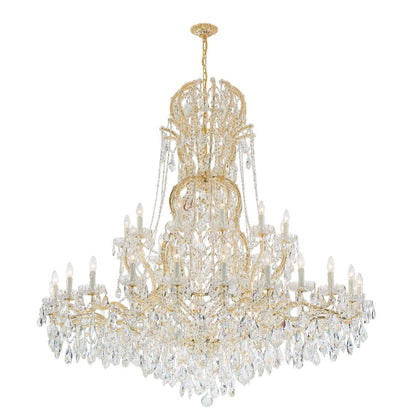 Crystorama Lighting Group Maria Theresa 37 Light 64" Wide Crystal Chandelier with Hand Cut Crystal Accents