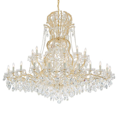 Crystorama Lighting Group Maria Theresa 37 Light 64" Wide Crystal Chandelier with Swarovski Strass Crystal Accents