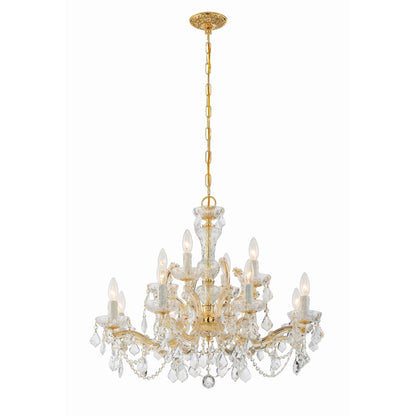Crystorama Lighting Group Maria Theresa 12 Light 29" Wide Crystal Chandelier with Swarovski Strass Crystal Accents