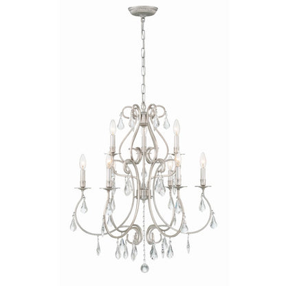 Crystorama Lighting Group Ashton 9 Light 26" Wide Crystal Chandelier with Swarovski Strass Crystal Accents