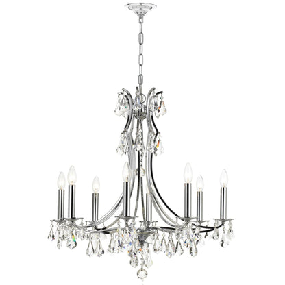 Crystorama Lighting Group Cedar 8 Light 28" Wide Crystal Chandelier with Swarovski Strass Crystal Accents