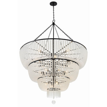 Crystorama Lighting Group Rylee 32 Light 60" Wide Beaded Waterfall Chandelier