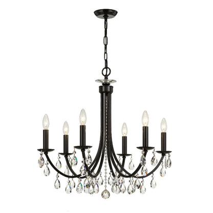 Crystorama Lighting Group Bridgehampton 6 Light 26" Wide Crystal Chandelier with Swarovski Strass Crystal Accents