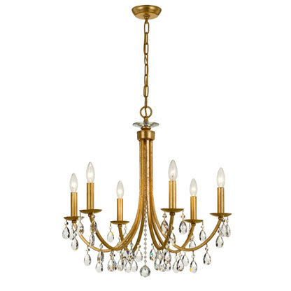Crystorama Lighting Group Bridgehampton 6 Light 26" Wide Crystal Chandelier with Swarovski Strass Crystal Accents