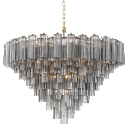 Crystorama Lighting Group Addis 28 Light 49" Wide Waterfall Chandelier