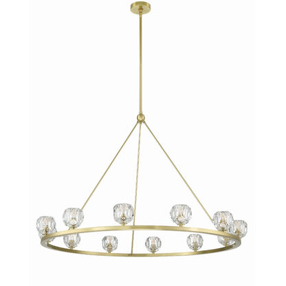 Crystorama Lighting Group Aragon 12 Light 48" Wide LED Crystal Ring Chandelier